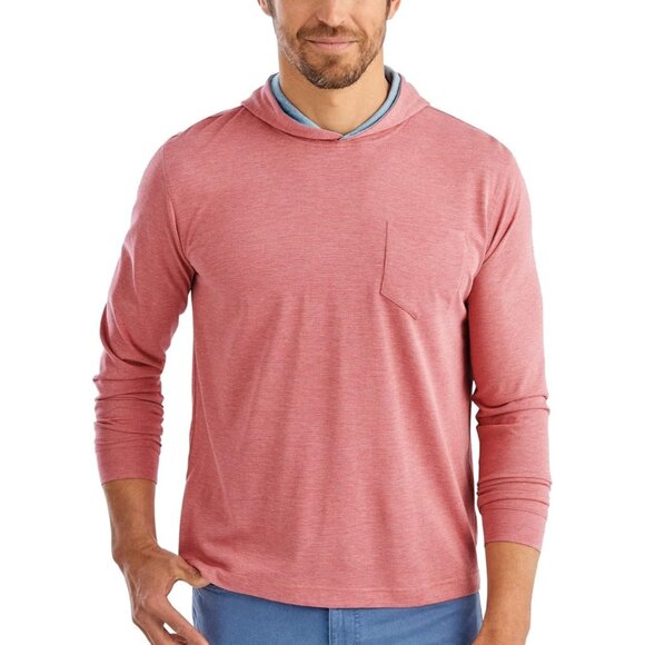 johnnie-O Other - Johnnie-O Size M Pink Gunnar Striped Lightweight Hooded Long Sleeve T-Shirt Top